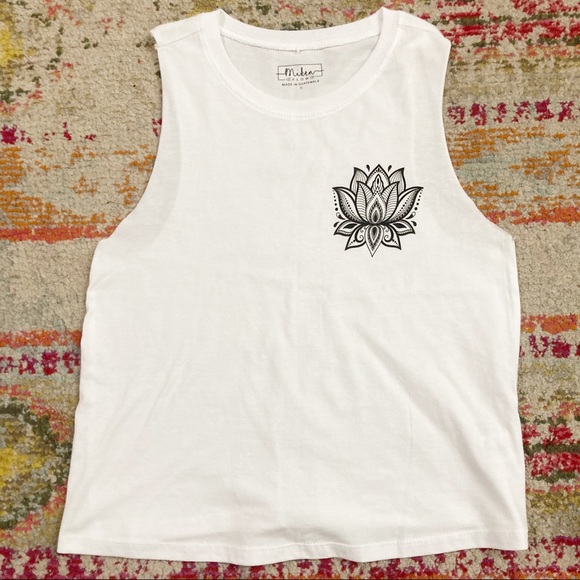 Miken Tops - Miken Flow Small Create Your Own Calm White Tank